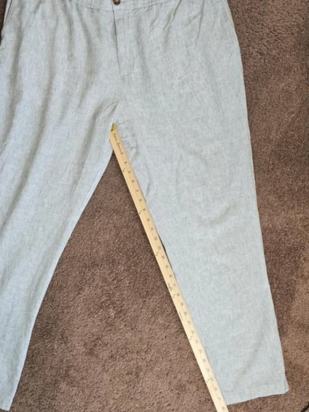 14th & Union Men’s 2XL Gray Linen Blend Pants Resort Vacation Summer